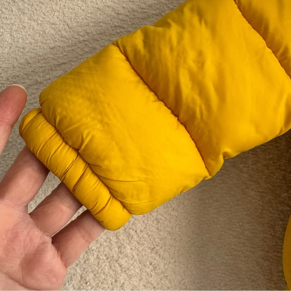 Zara Baby Boy Yellow Hooded Puffer Jacket Winter Coat‎ Size 18-24 Months